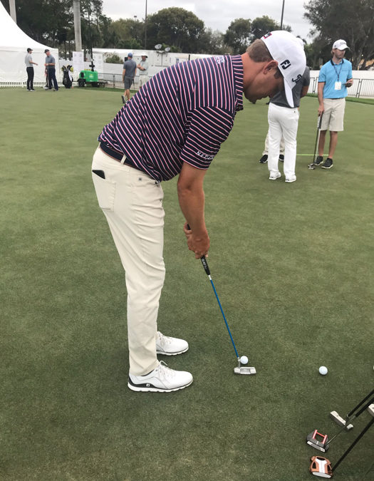 Patton Kizzare Using The Flex Putter Trainer at the Arnold Pamer 2019 PGA Tour Event