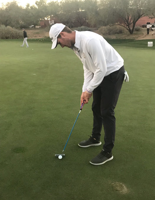 Vicent Wahley Using The Flex Putter Trainer